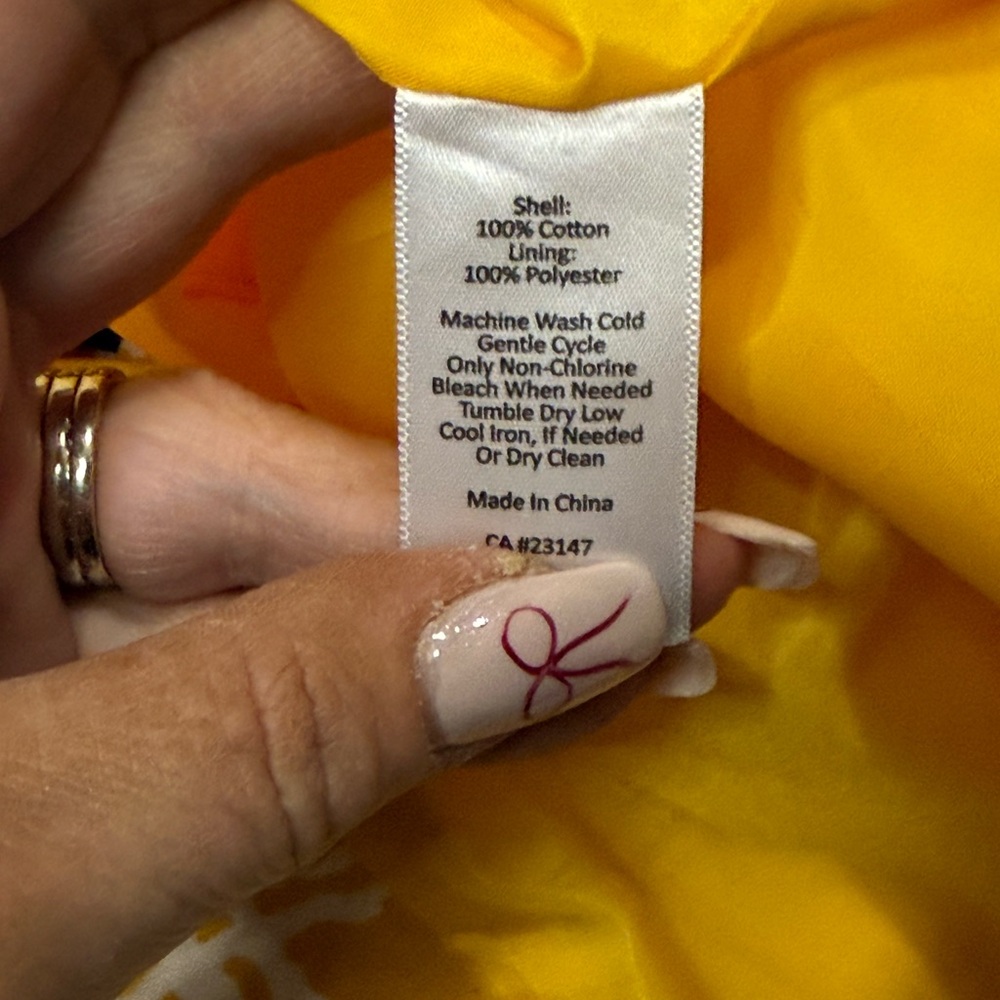 Talbots bright Yellow and white Checkered Skirt cotton in size 8P - Picture 10 of 11